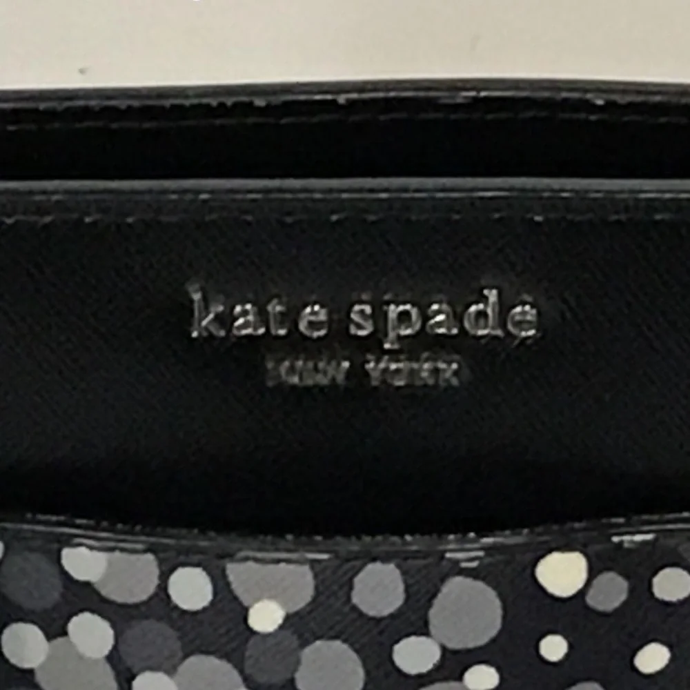 Women’s Kate Spade Black and Gray Polka Dot Satchel Bag